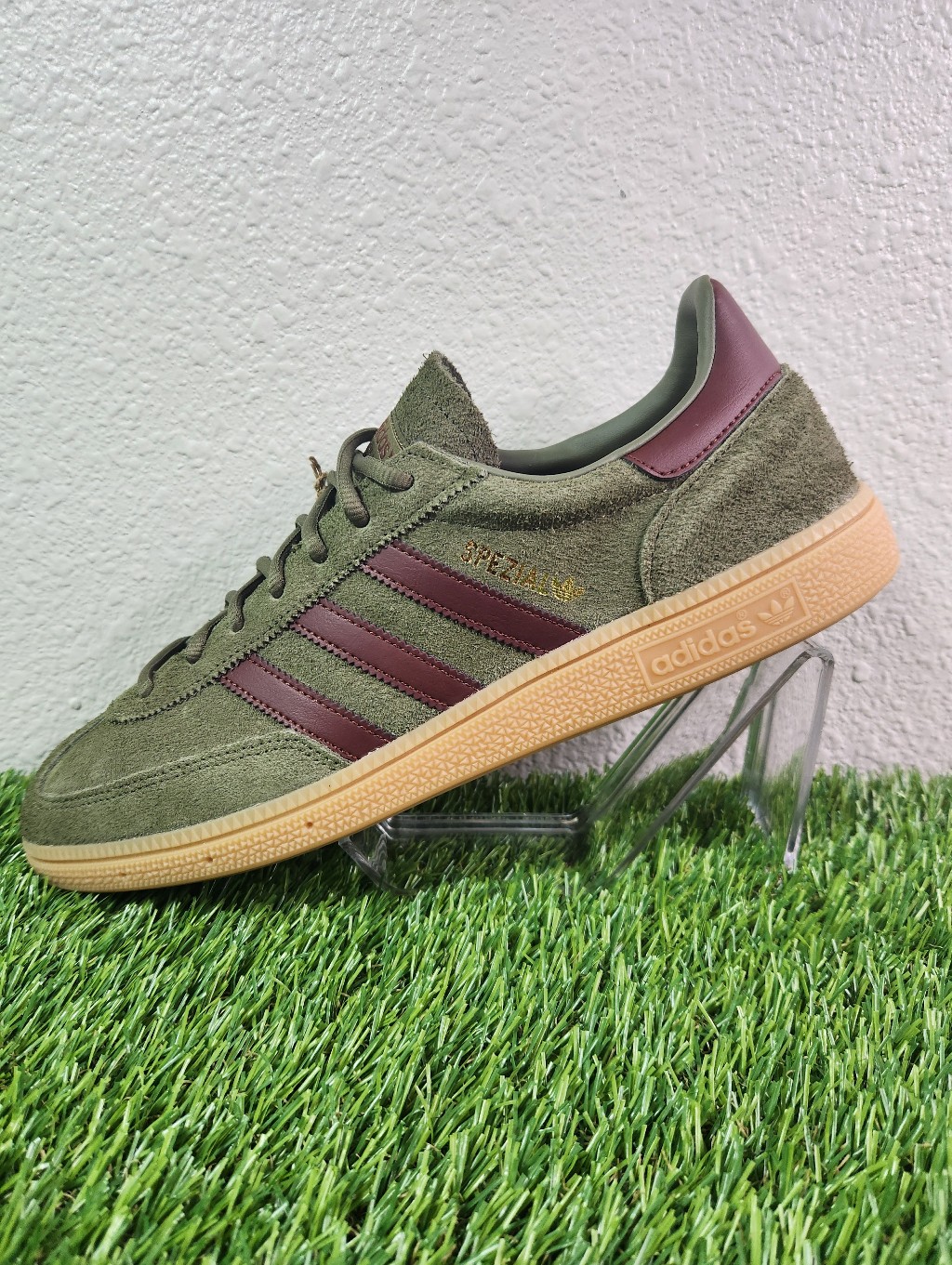 New Adidas Handball Spezial Olive Brown - Size 12 Men's